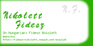 nikolett fidesz business card